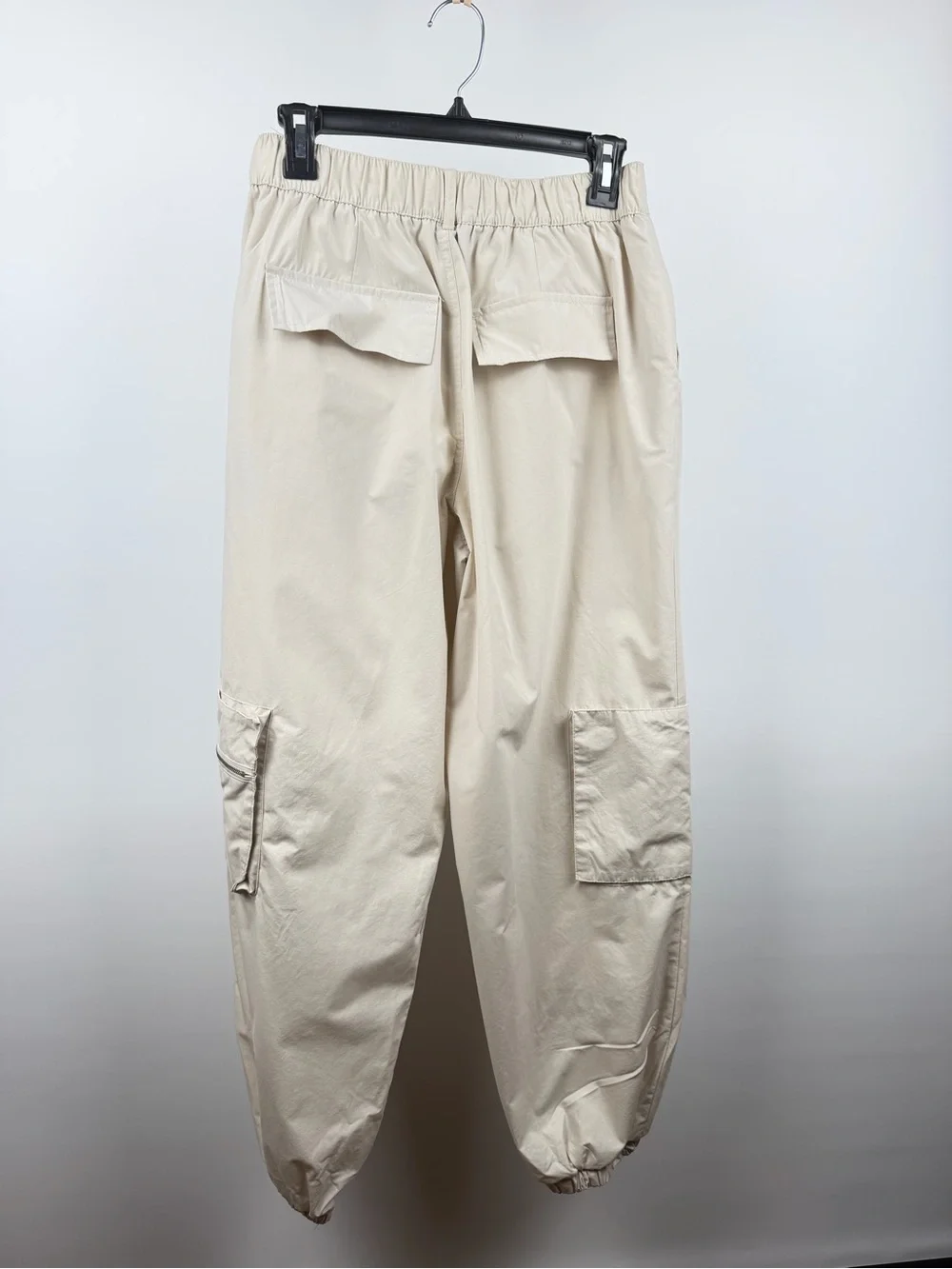 Beige Utility Cargo Joggers for Women - Picture 4 of 8